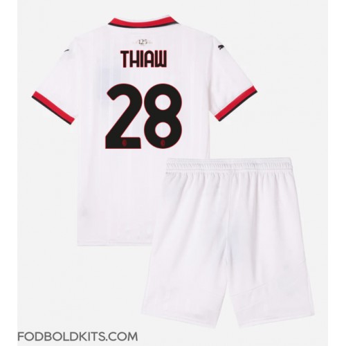 AC Milan Malick Thiaw #28 Udebanesæt Børn 2024-25 Kortærmet (+ Korte bukser)